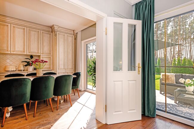 Essbereich Blick Garten